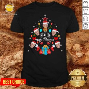 Pretty Joe Biden Christmas Tree 41th Merry Christmas Shirt