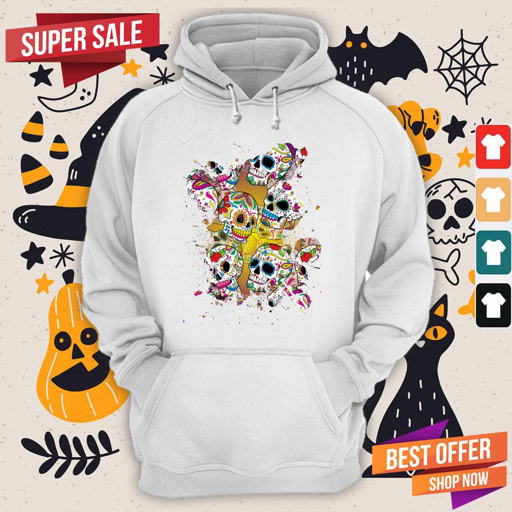 Dia De Muertos Day Of The Dead Sugar Skulls Shirt - Image 5