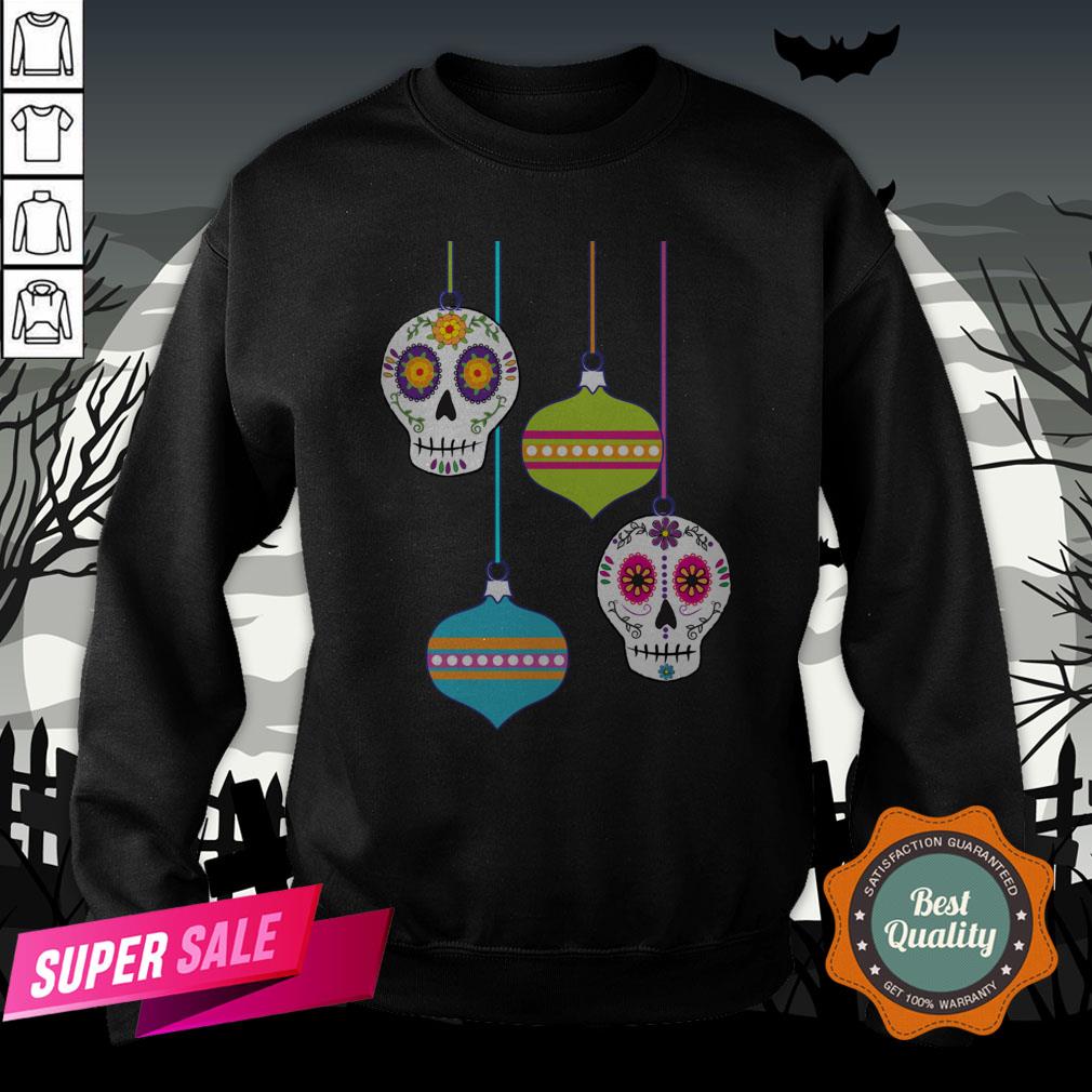 Feliz Navidad Sugar Skull Day Of The Dead Shirt - Image 4
