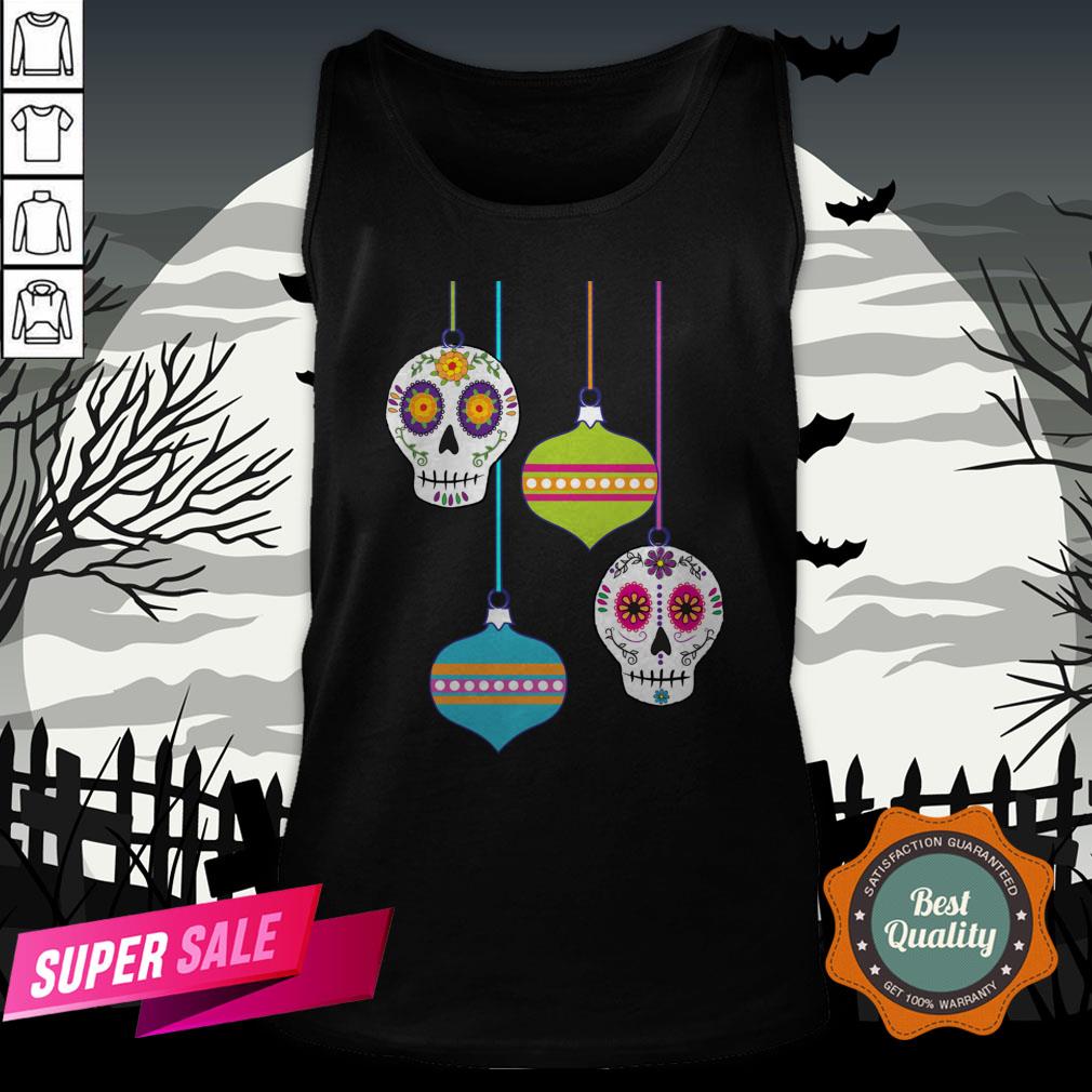 Feliz Navidad Sugar Skull Day Of The Dead Shirt - Image 3