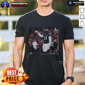 Official Josh Sweat Philadelphia Eagles NFL Flash Features Super Bowl LIX Champions T-Shirt