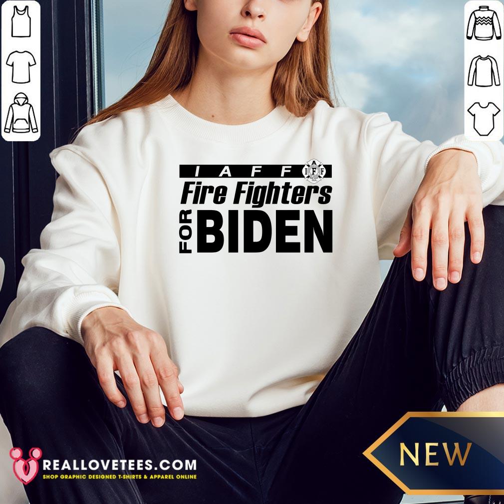 Beautiful LAFF Firefighters For Biden Shirt - Image 3