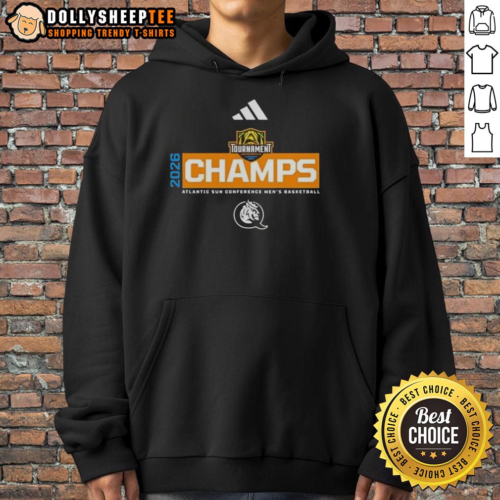 Top Queens Royals 2026 Atlantic Sun Conference Mens Basketball Tournament Champions Shirt - Image 2