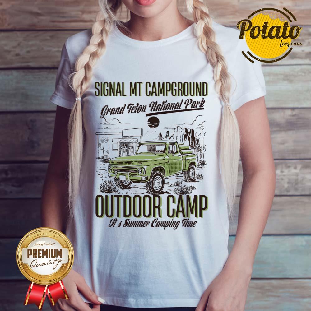 Signal Mountain Campground Grand Teton National Park Outdoor Camp Shirt - Image 4