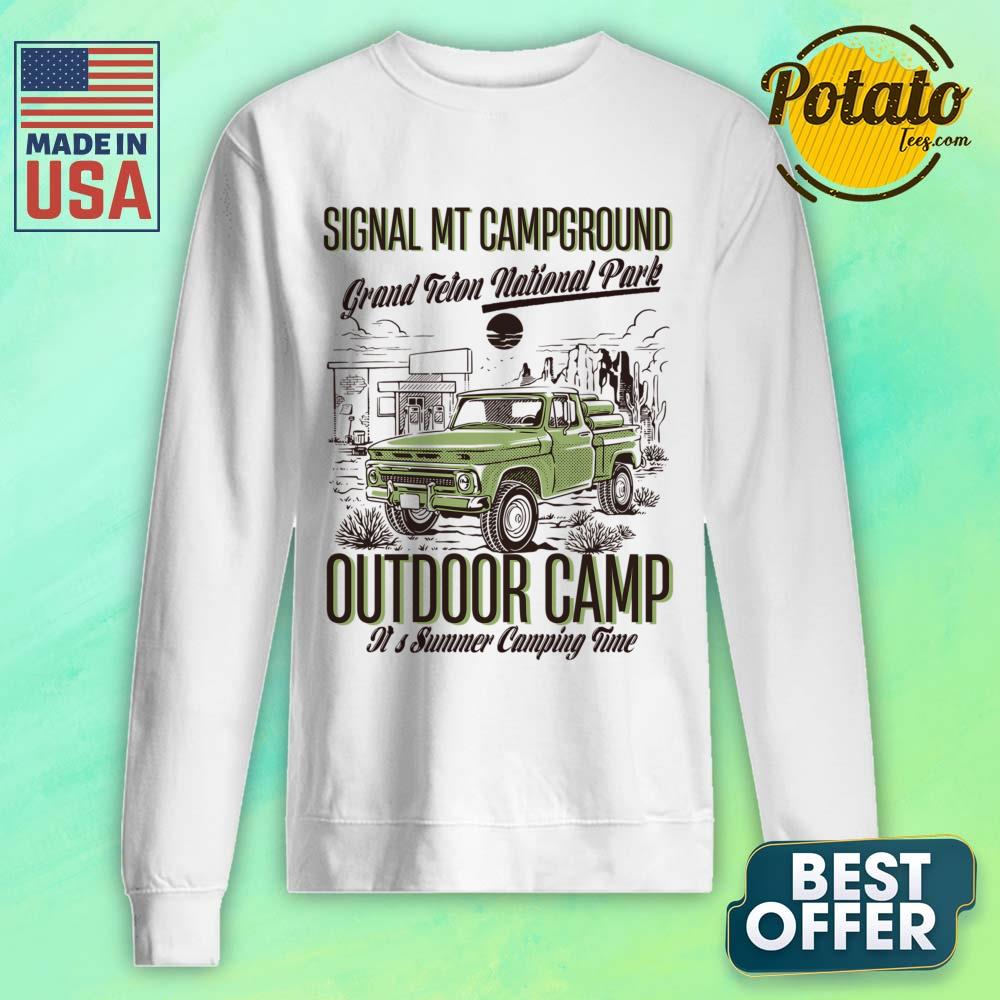 Signal Mountain Campground Grand Teton National Park Outdoor Camp Shirt - Image 3