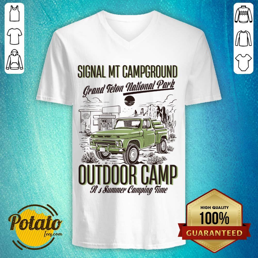 Signal Mountain Campground Grand Teton National Park Outdoor Camp Shirt - Image 2