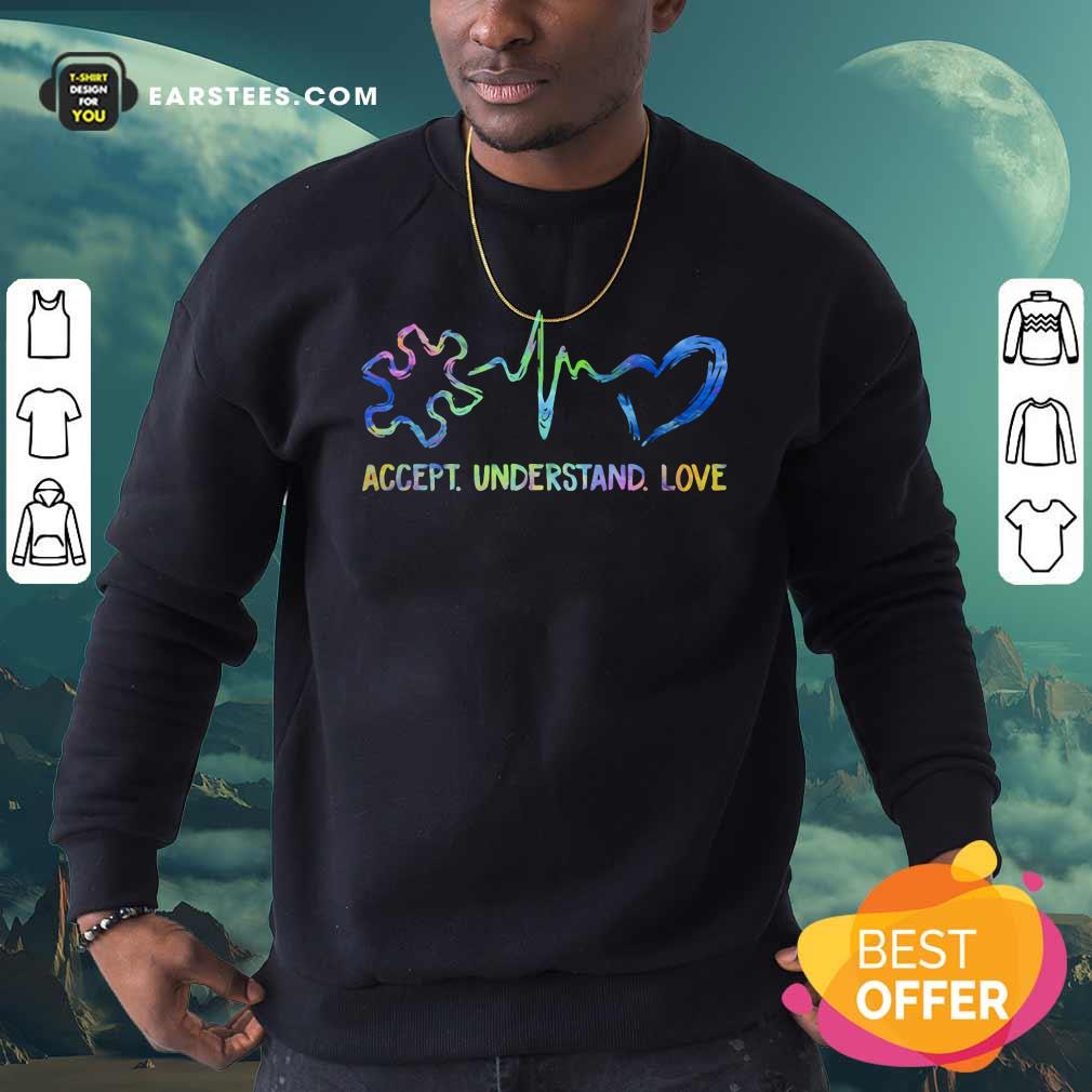 Original Accept Understand Love Autism Shirt - Image 5