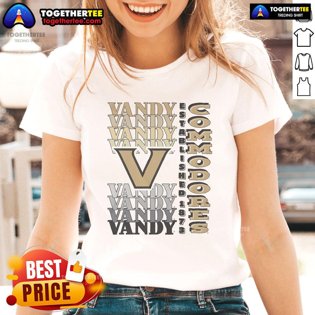 Nice Vanderbilt Commodores Gradient Wordmark T-Shirt - Image 3