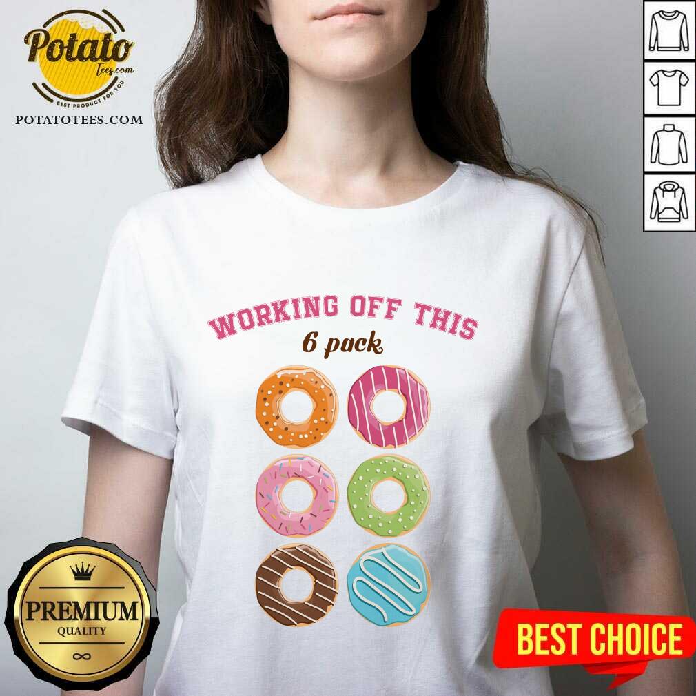 Hot Dounut Working Off This 6 Pack Fitness Shirt - Image 3