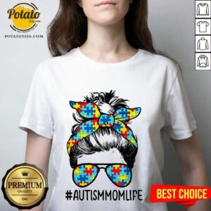 Alternative view of Nice Autism Mom Life Sunglasses Bandana Mother Day Shirt