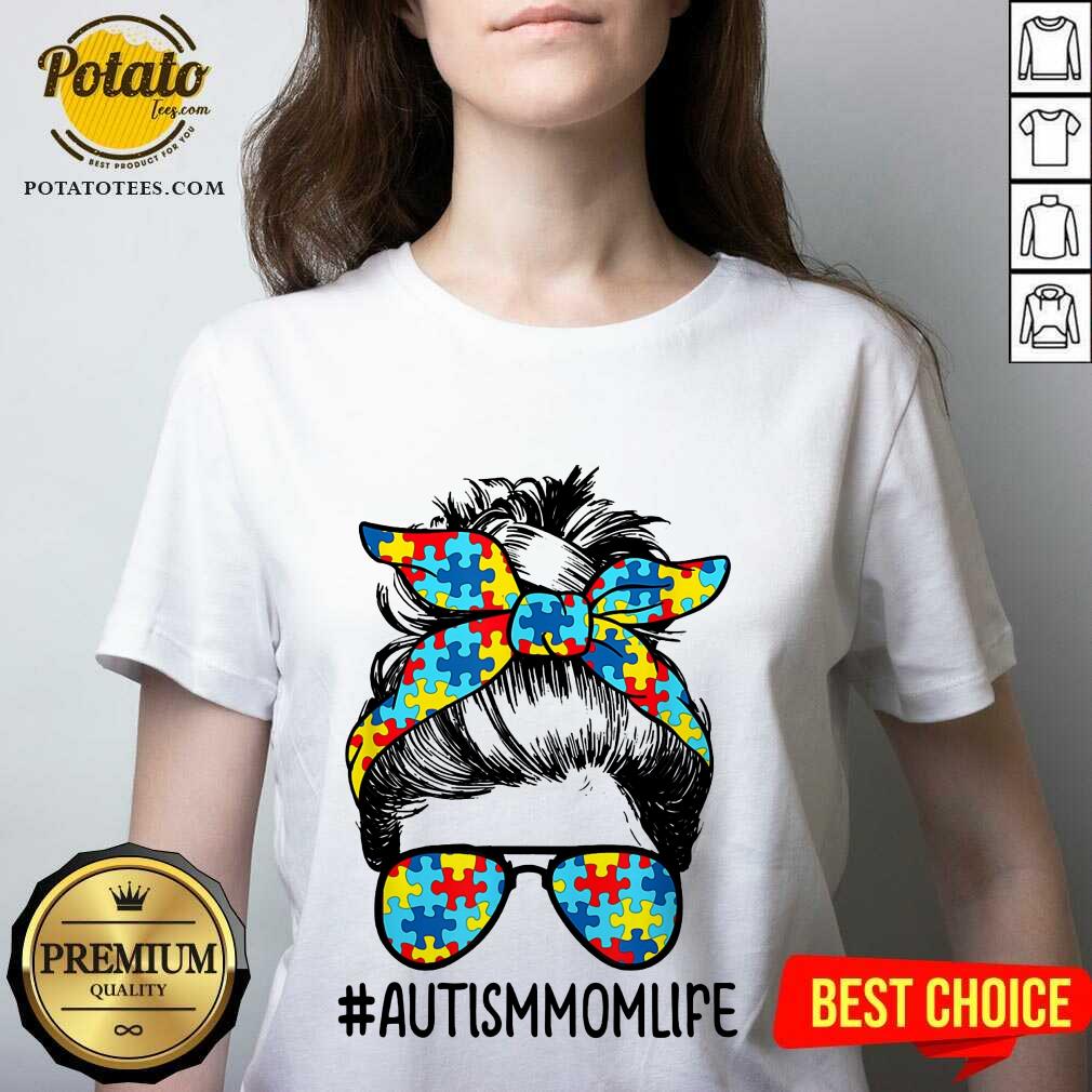 Nice Autism Mom Life Sunglasses Bandana Mother Day Shirt - Image 2