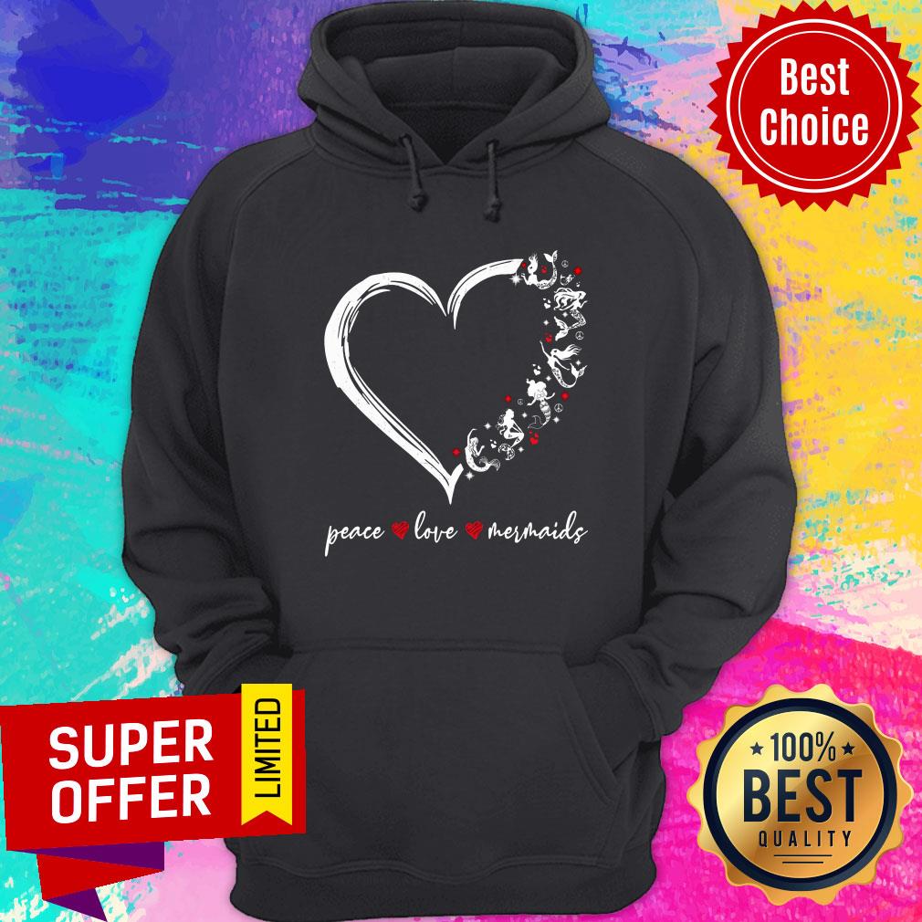 Mermaid Peace Love Heart Shirt - Image 4
