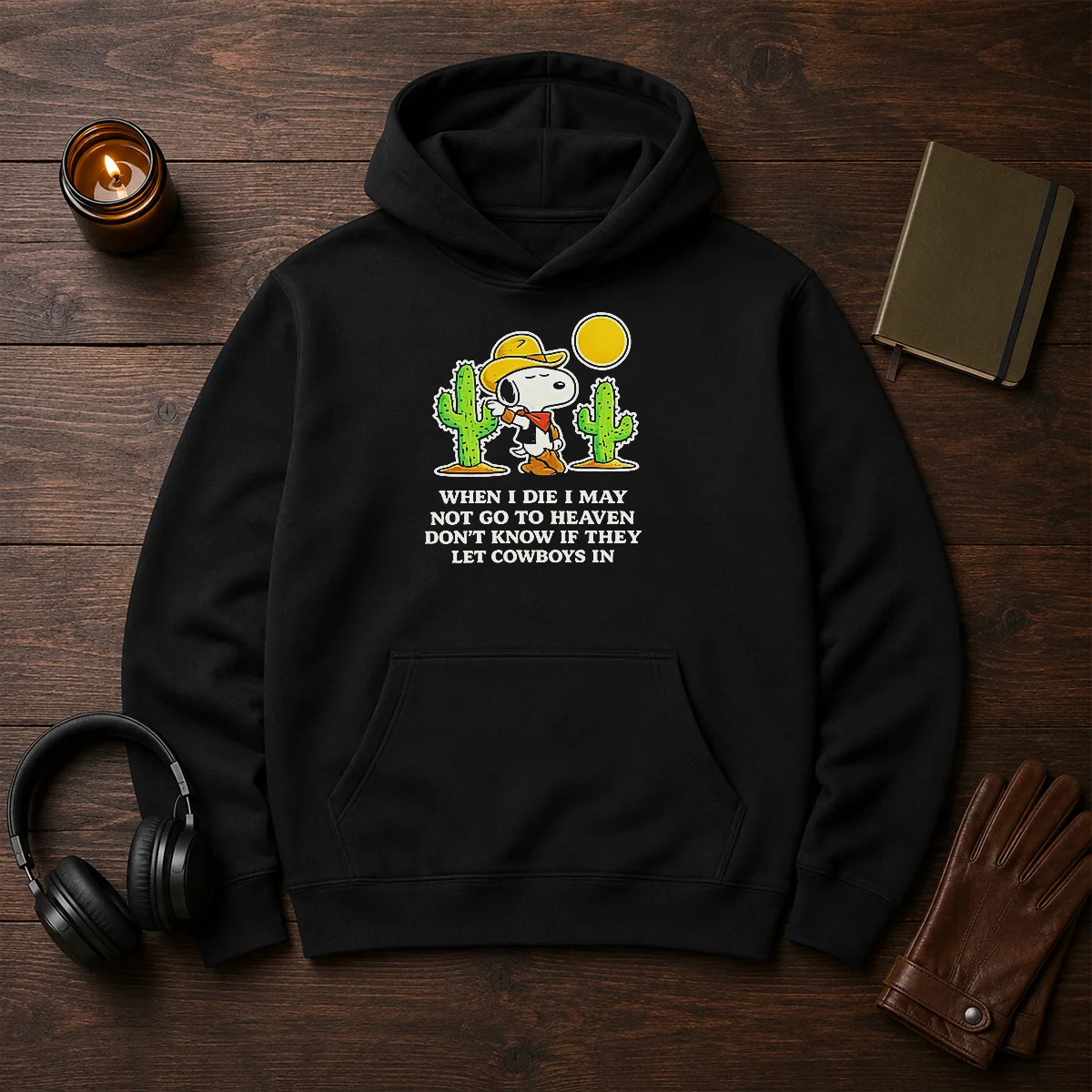 Original Snoopy Cowboy When I Die I May Not Go To Heaven Shirt - Image 5