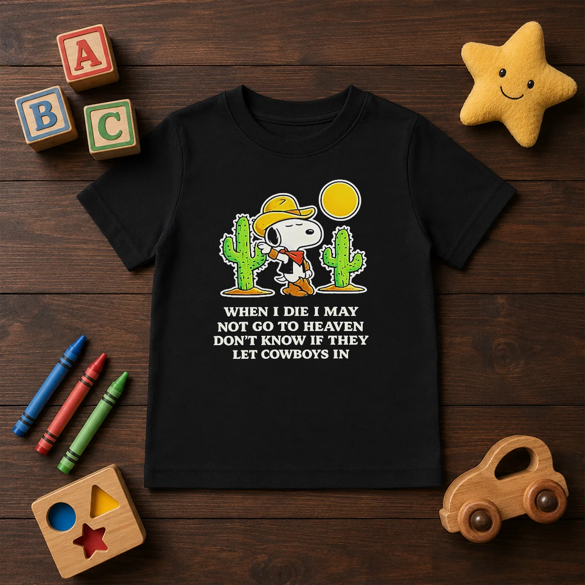 Original Snoopy Cowboy When I Die I May Not Go To Heaven Shirt - Image 9