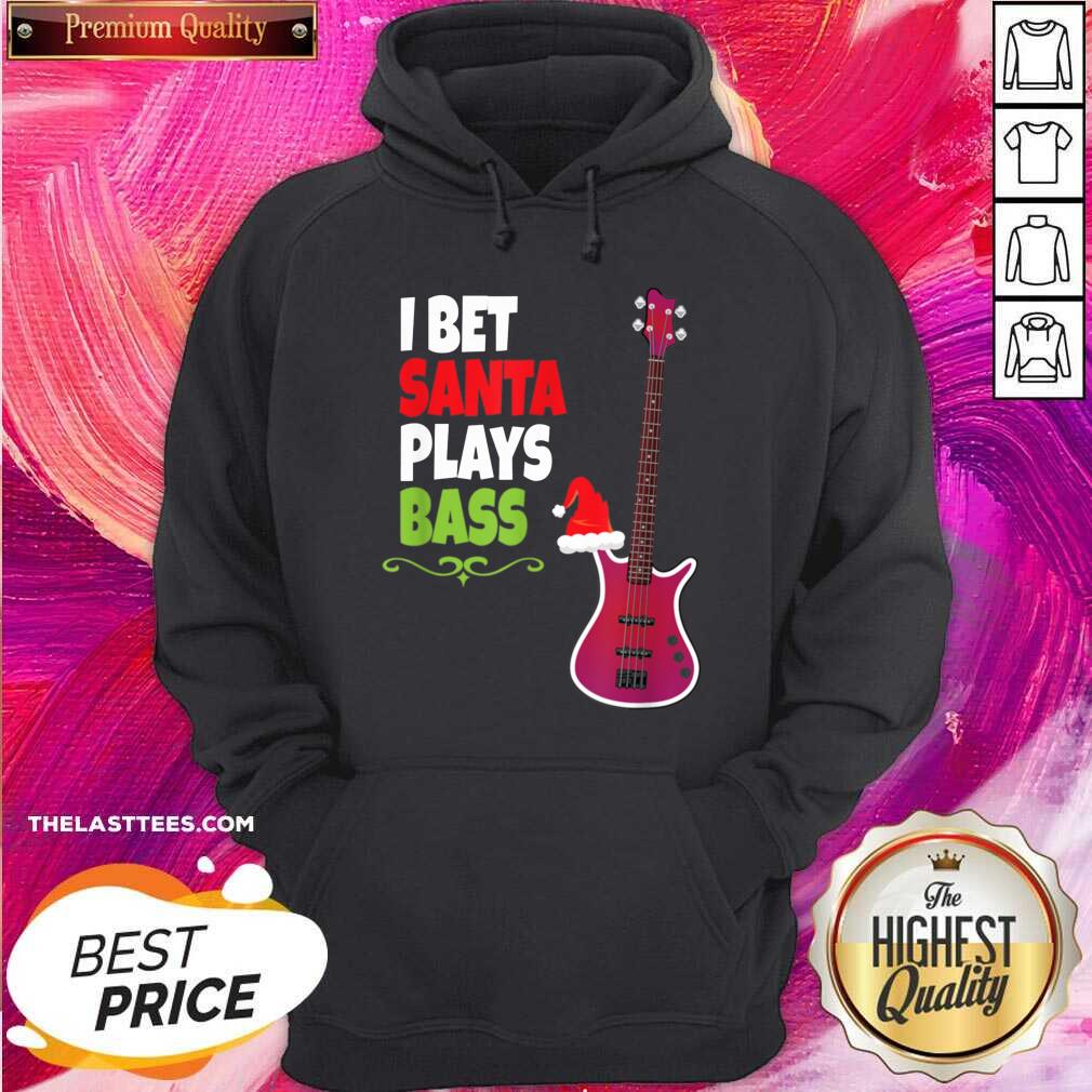 Official I Bet Santa Plays Bass Guitar Christmas Shirt - Image 5