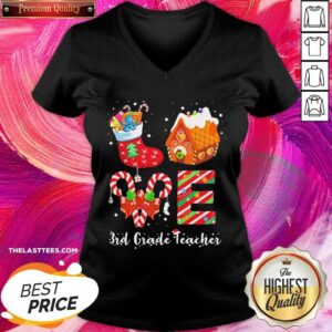Alternative view of Perfect Socks House 3rd Grade Teacher Merry Christmas Shirt