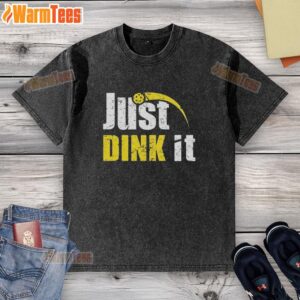 Alternative view of Awesome Just Dink It Funny Pickleball Play Pickle Ball Quote Vintage T-Shirt