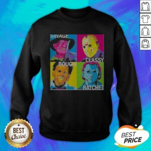 Alternative view of Halloween Horror Characters Savage Classy Bougie Ratchet Art Shirt