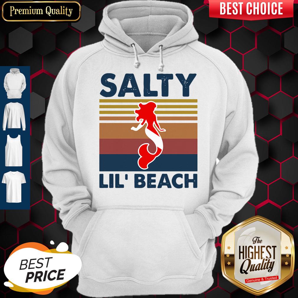 Premium Mermaid Salty Lit' Beach Vintage Shirt - Image 5