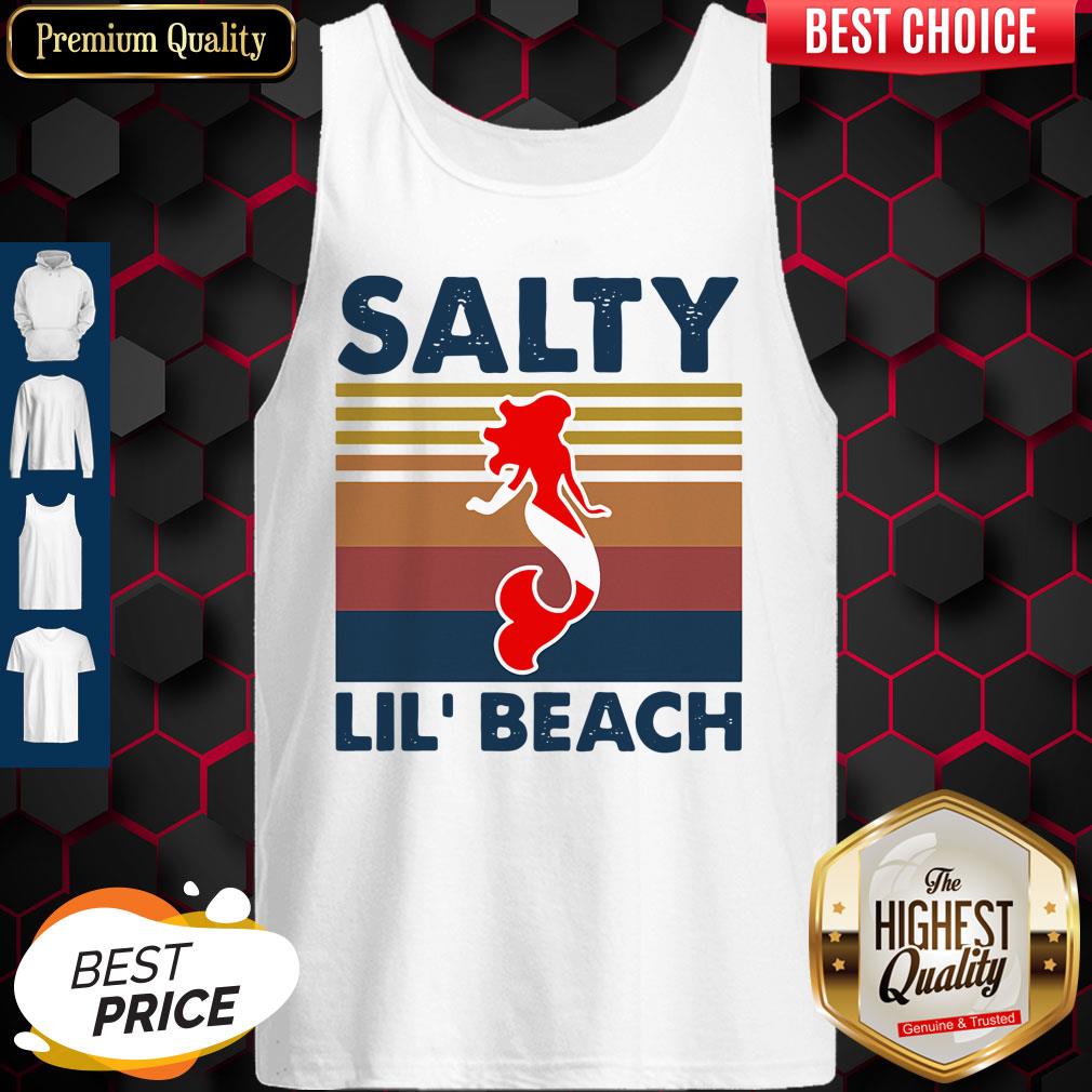 Premium Mermaid Salty Lit' Beach Vintage Shirt - Image 3
