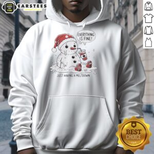 Alternative view of Premium Everything Is Fine Meltdown Christmas T-Shirt