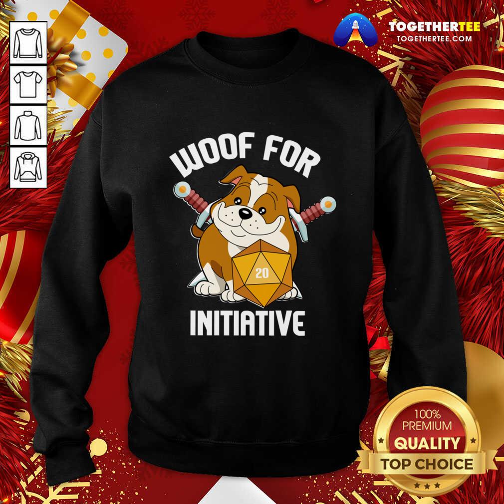 Cute Woof For Initiative Bulldog D20 Shirt - Image 4