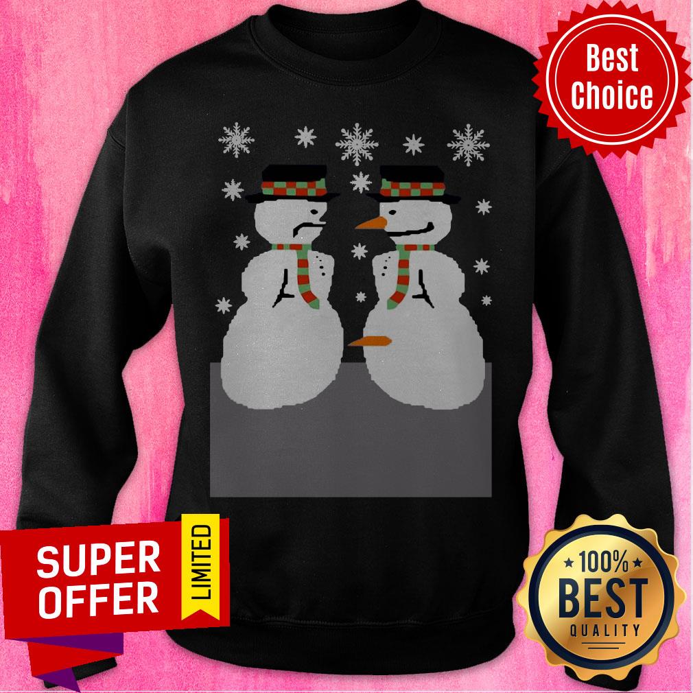 Official Snowman Nose Thief Ugly Christmas Shirt - Image 2