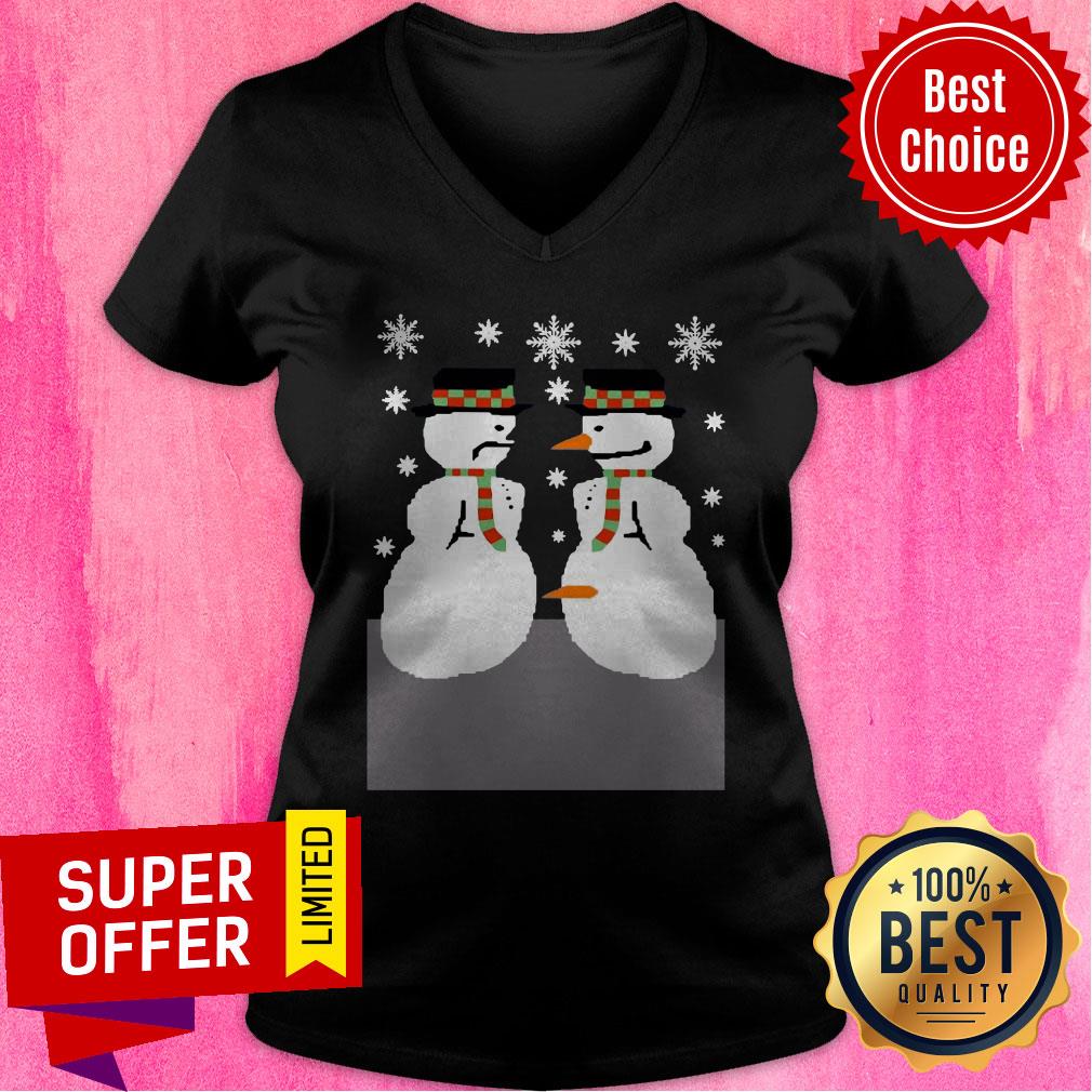 Official Snowman Nose Thief Ugly Christmas Shirt - Image 4