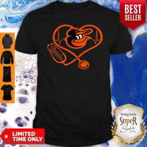 Awesome Baltimore Orioles Baseball Stethoscope Heartbeat Shirt