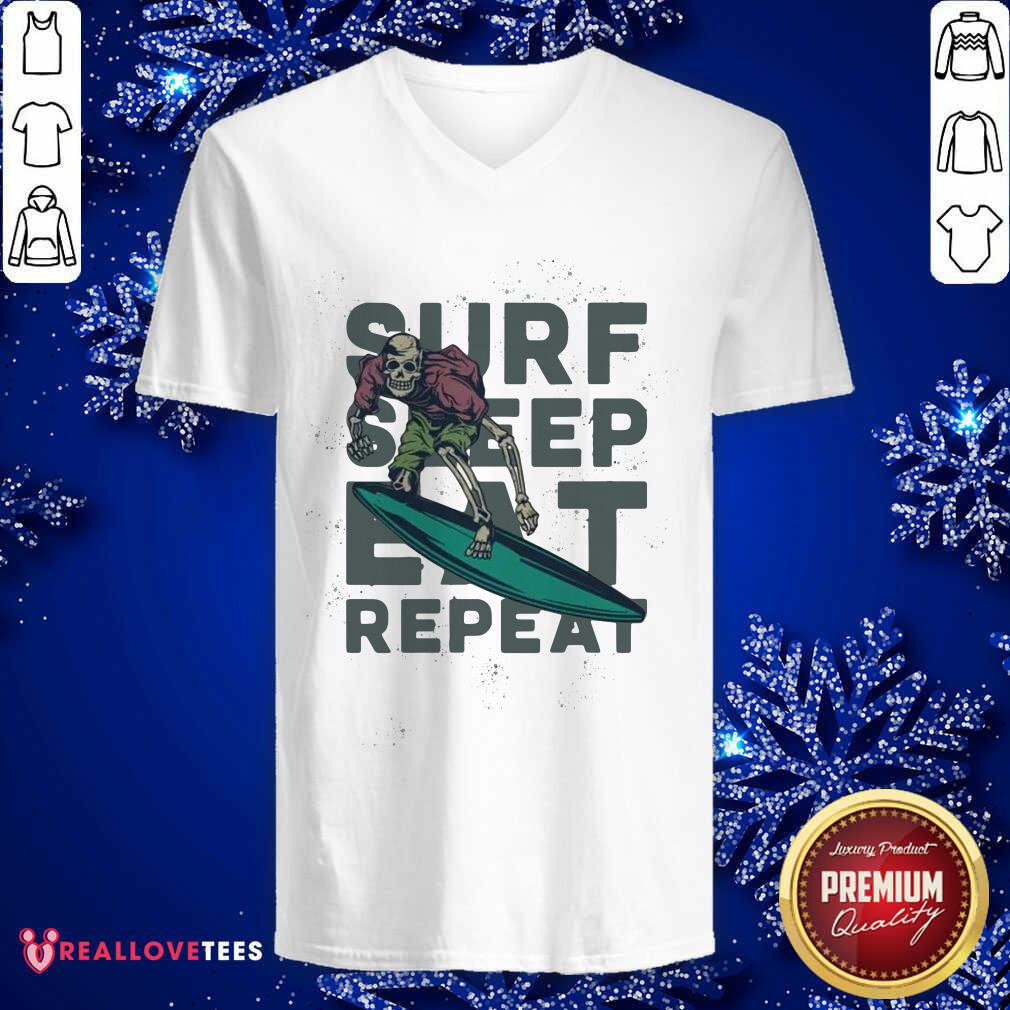 Skeleton Surf Sheep Eat Repeat Shirt - Image 3