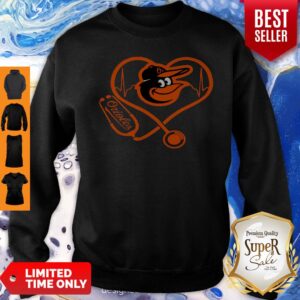 Alternative view of Awesome Baltimore Orioles Baseball Stethoscope Heartbeat Shirt