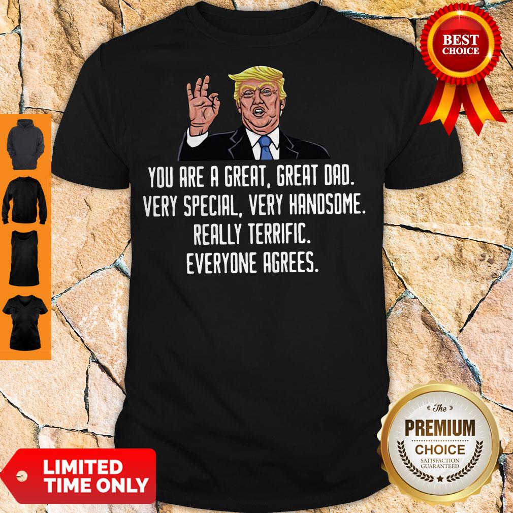 Trump You Are A Great Great Dad Very Special Very Handsome Really Terrific Everyone Agrees Shirt