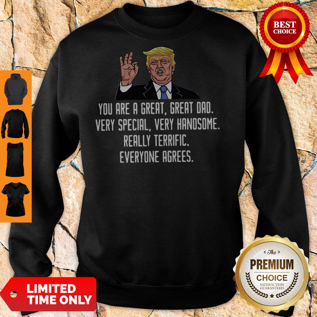 Trump You Are A Great Great Dad Very Special Very Handsome Really Terrific Everyone Agrees Shirt - Image 2