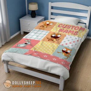 Perfect Disney Kiff Chatterley & Barry Buns Pattern Blanket Fleece Customized Blanket