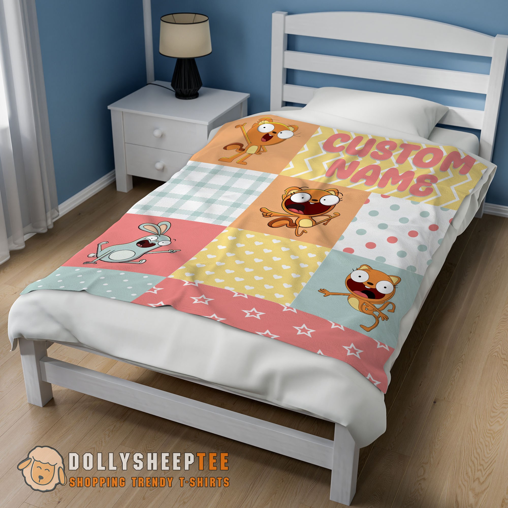 Perfect Disney Kiff Chatterley & Barry Buns Pattern Blanket Fleece Customized Blanket