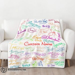 Alternative view of Perfect Top Playful Hand Writing Typography Vibrant Name Blanket Fleece Customized Blanket