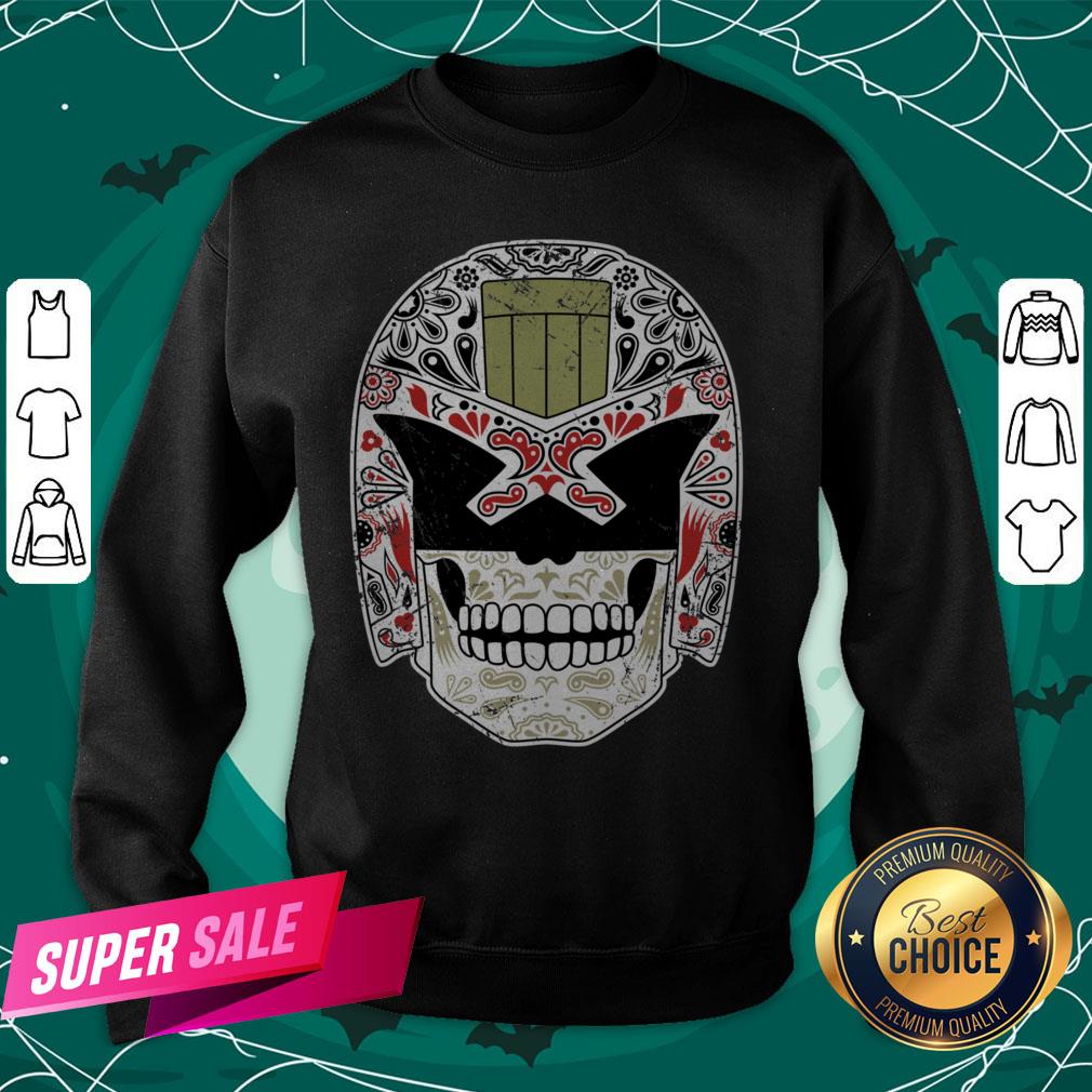Day Of The Dredd Variant Sugar Skull Dia De Muertos Shirt - Image 4