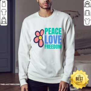 Alternative view of Peace Love Freedom Flower Shirt