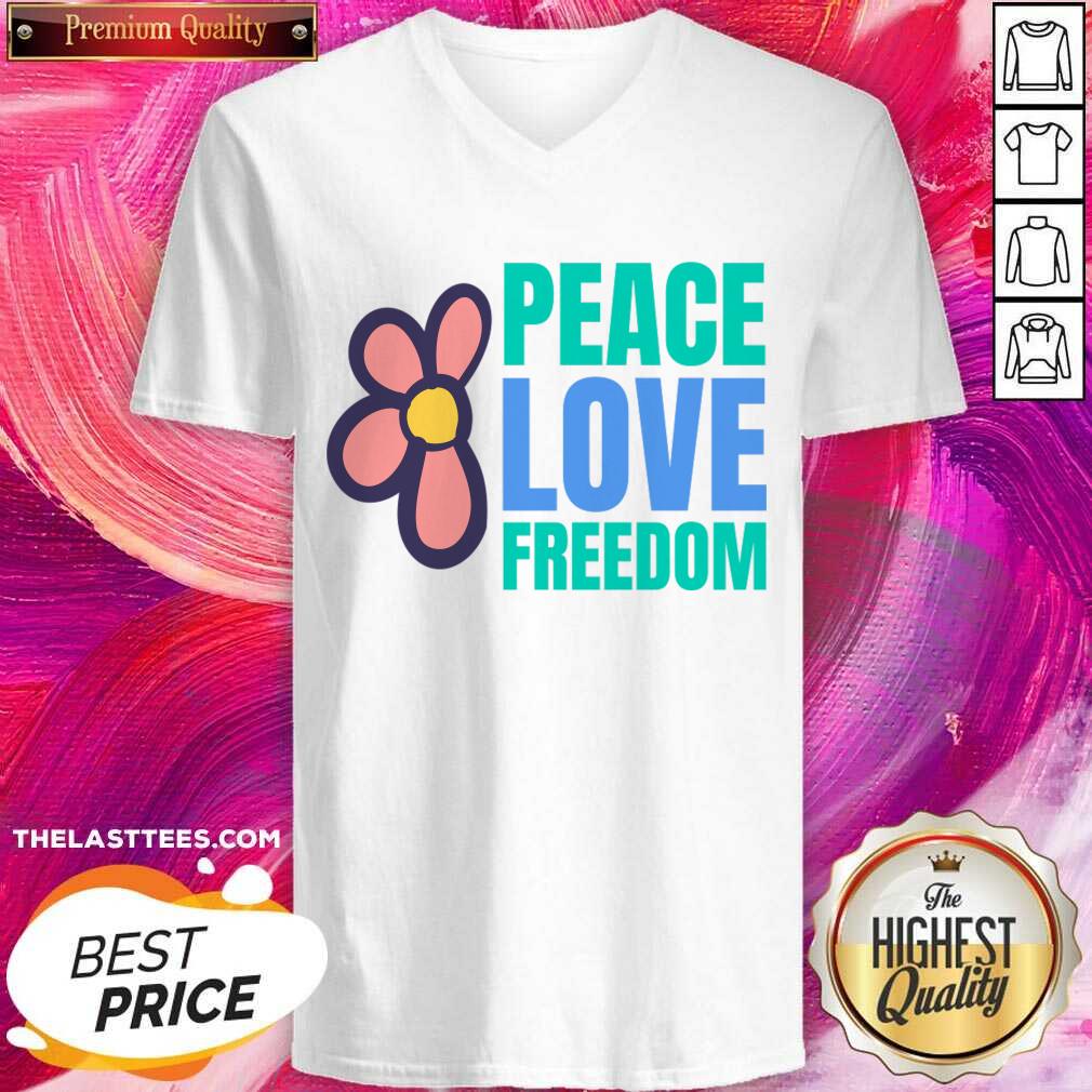 Peace Love Freedom Flower Shirt - Image 4