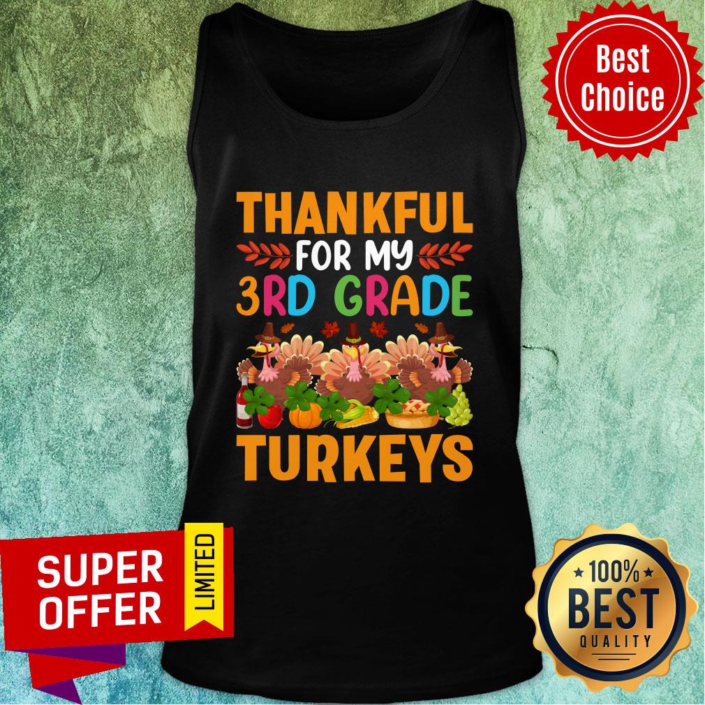 Thankful For My 3rd Grade Turkeys Chicken Shirt - Image 4