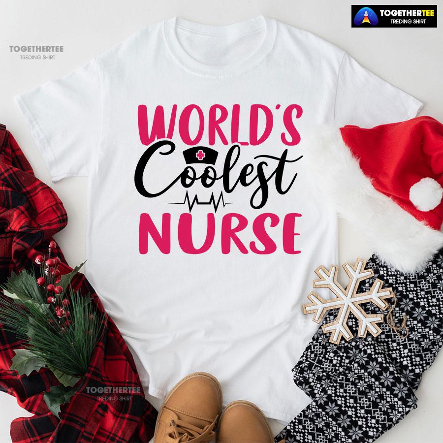 World’s Coolest Nurse Heartbeat T-Shirt - Image 5