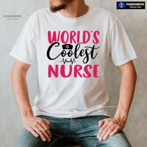 Alternative view of World’s Coolest Nurse Heartbeat T-Shirt