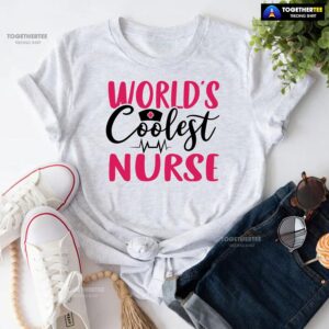 World’s Coolest Nurse Heartbeat T-Shirt