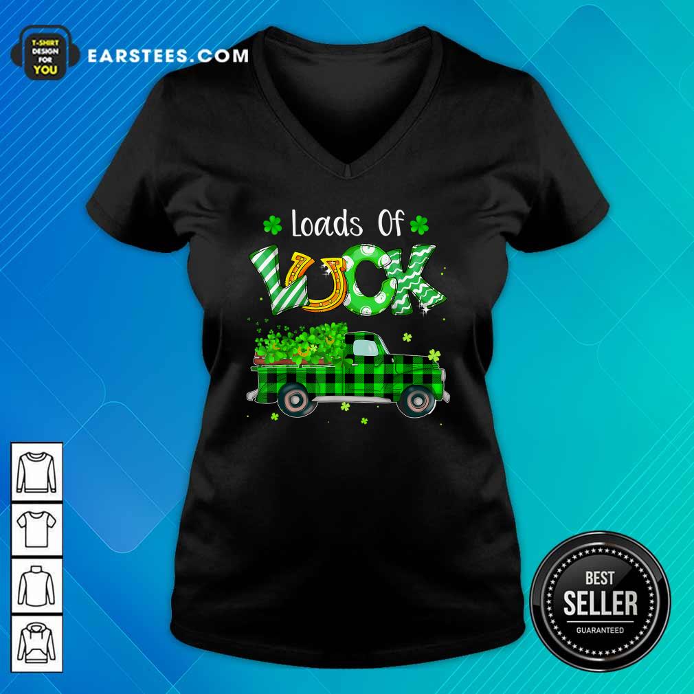 Official Loads Of Luck Truck Shamrock St Patricks Day Shirt - Image 3