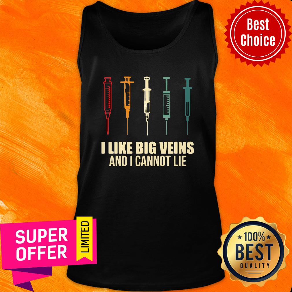 Premium Needle I Like Big Veins And I Cannot Lie Vintage Retro Shirt - Image 4