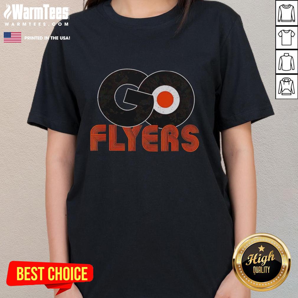 Nice Philadelphia Flyers Ice Hockey Let's Go Flyers Logo T-Shirt - Image 3