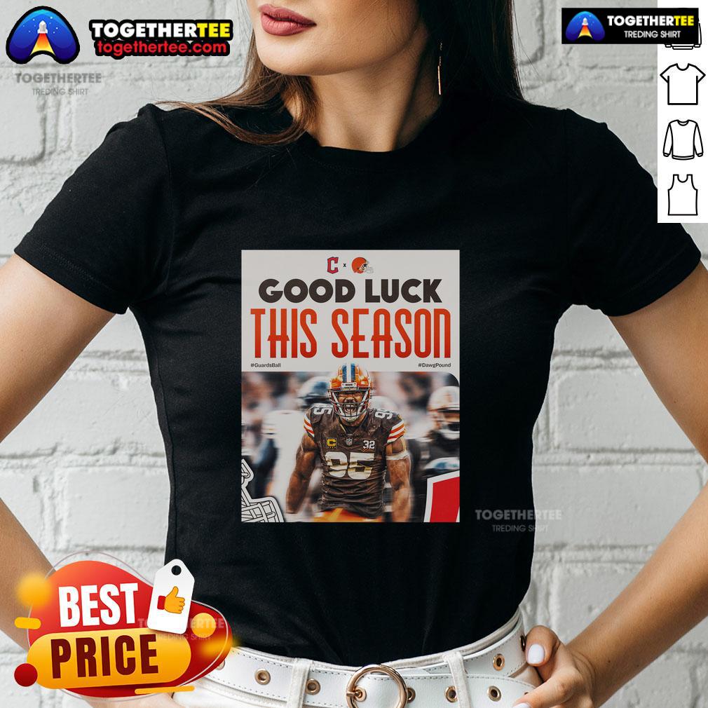 Top Cleveland Browns Good Luck This Season T-Shirt - Image 3