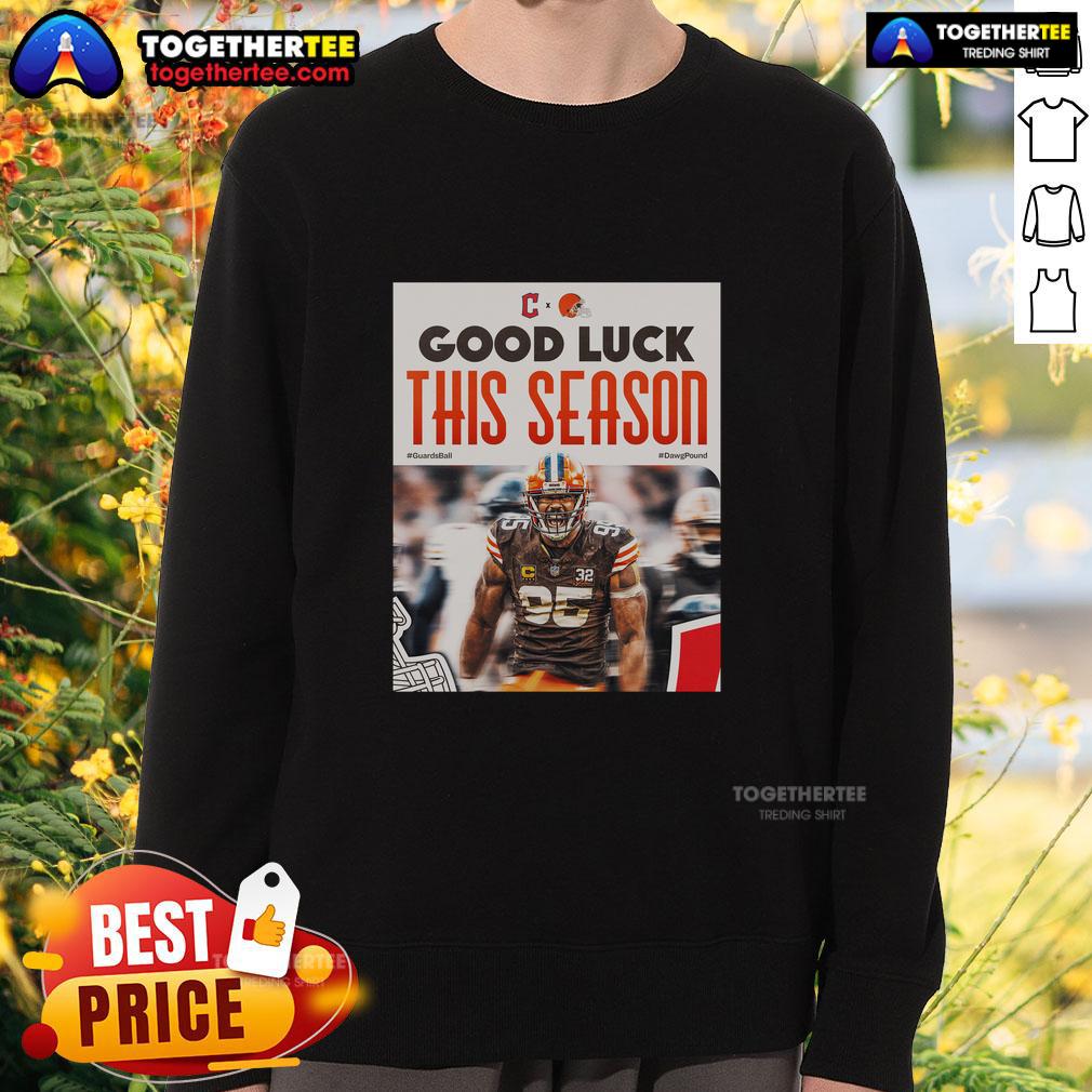 Top Cleveland Browns Good Luck This Season T-Shirt - Image 5