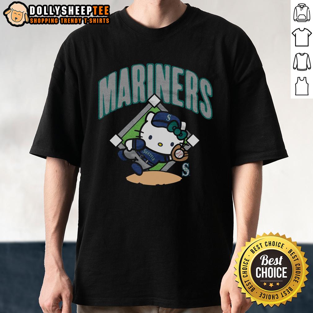Pretty Seattle Mariners Hello Kitty T-Shirt
