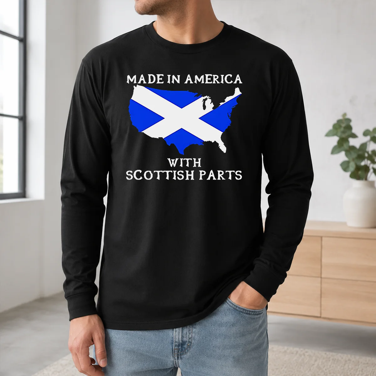 Nice Good Made In America With Scottish Parts United States Of America Scotland Heritage Shirt - Image 5